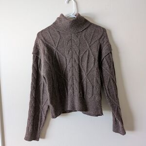 Elie Tahari Women's Brown Knit Turtleneck Sweater Size Small